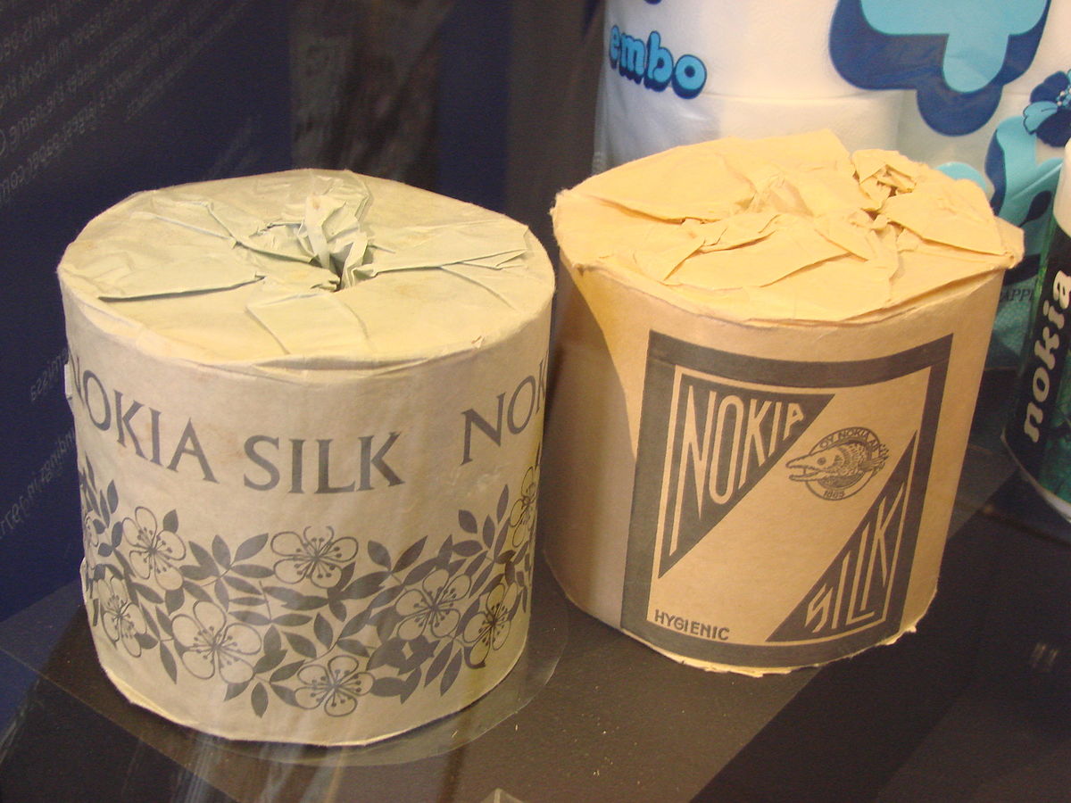 Nokia toilet paper displayed at a museum