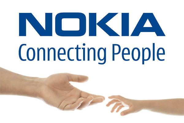 Nokia: connecting people. Nokia's logotype and slogan